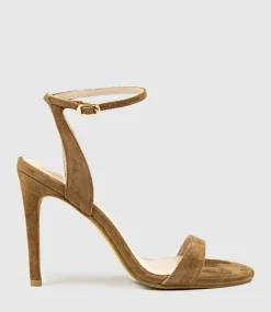 Wisp100 Single Strap Sandal In Tawny Suede