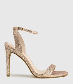 Wisp100 Single Strap Sandal In Rosegold Sparkle