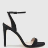 Wisp100 Single Strap Sandal In Black Suede