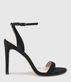 Wisp100 Single Strap Sandal In Black Suede