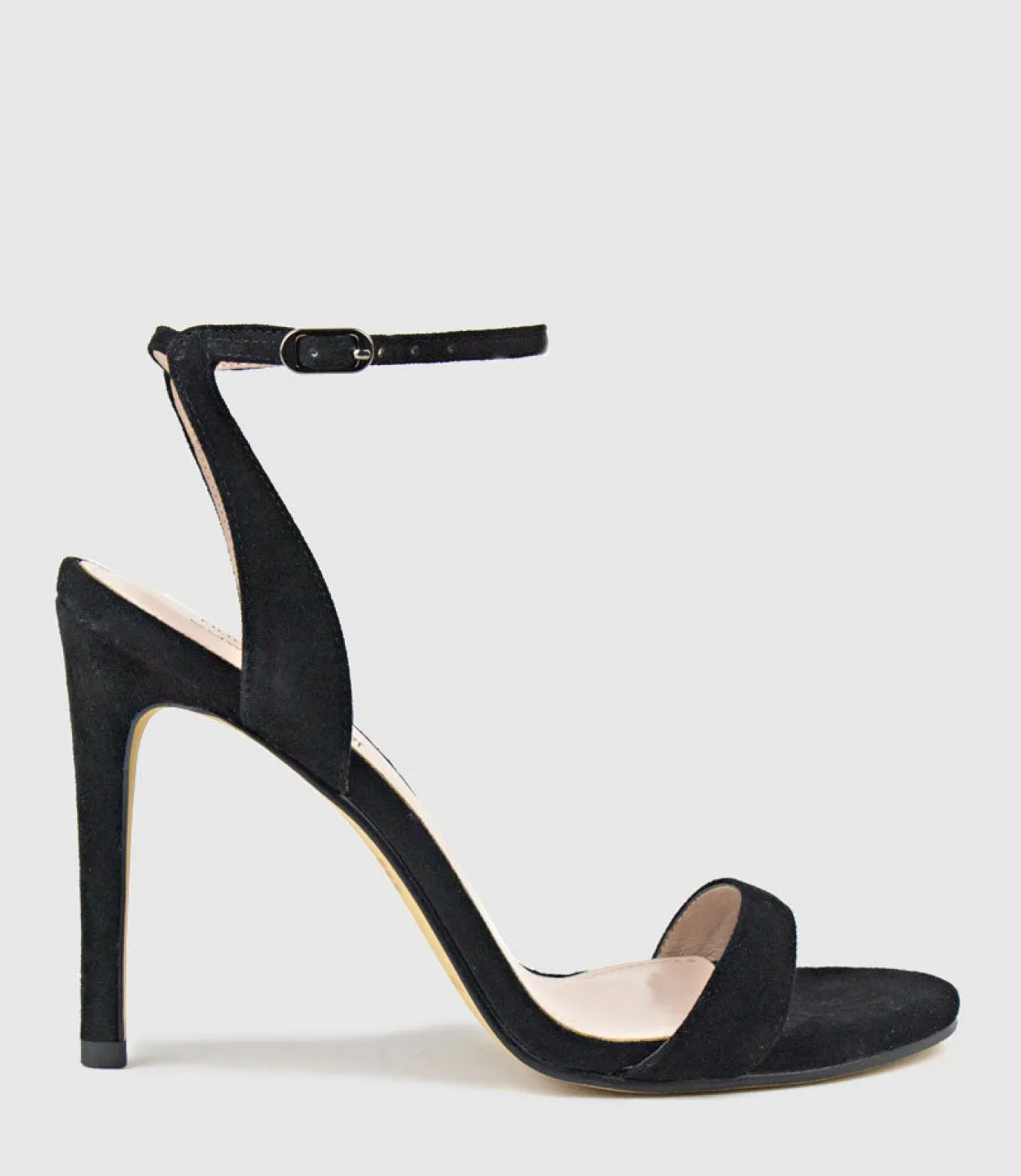 Wisp100 Single Strap Sandal In Black Suede