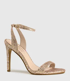 Wisp100 Single Strap Sandal In Rosegold Sparkle