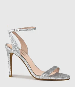 Wisp100 Single Strap Sandal In Silver Sparkle