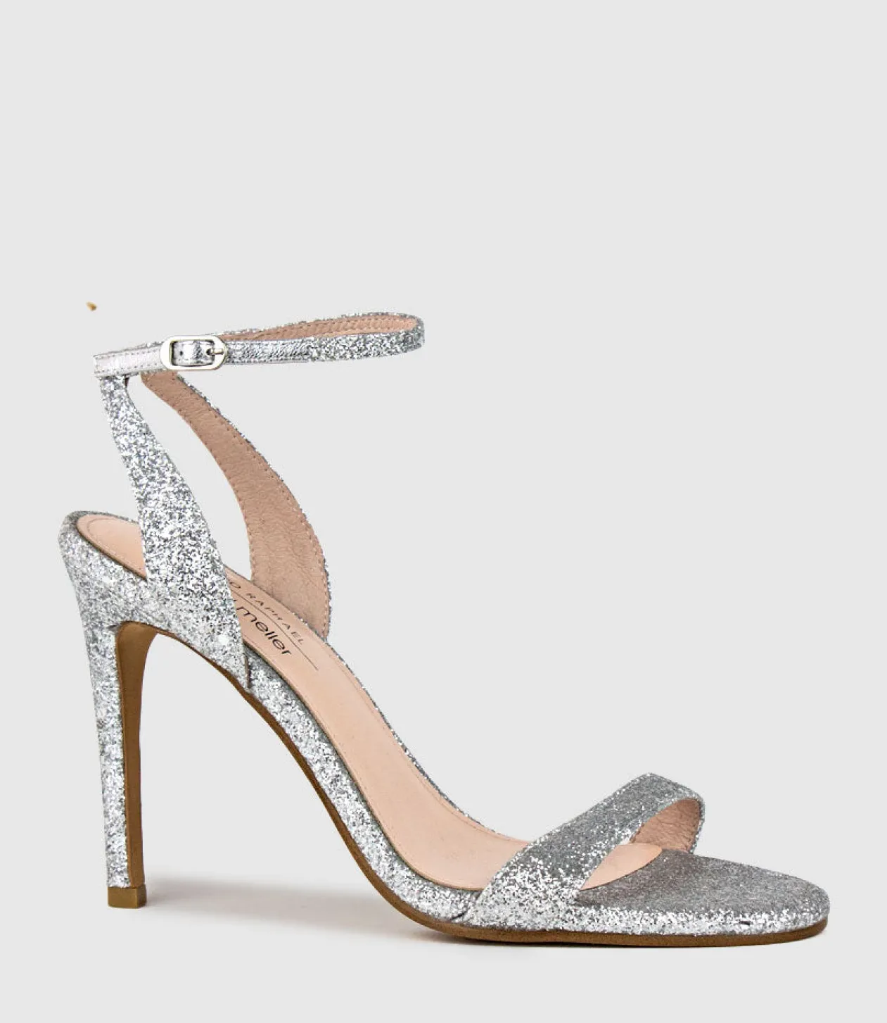 Wisp100 Single Strap Sandal In Silver Sparkle