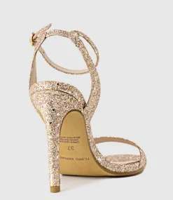 Wisp100 Single Strap Sandal In Rosegold Sparkle