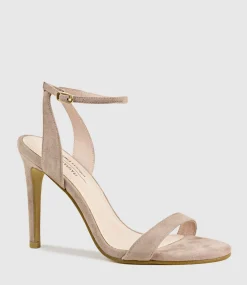 Wisp100 Single Strap Sandal In Nude Suede