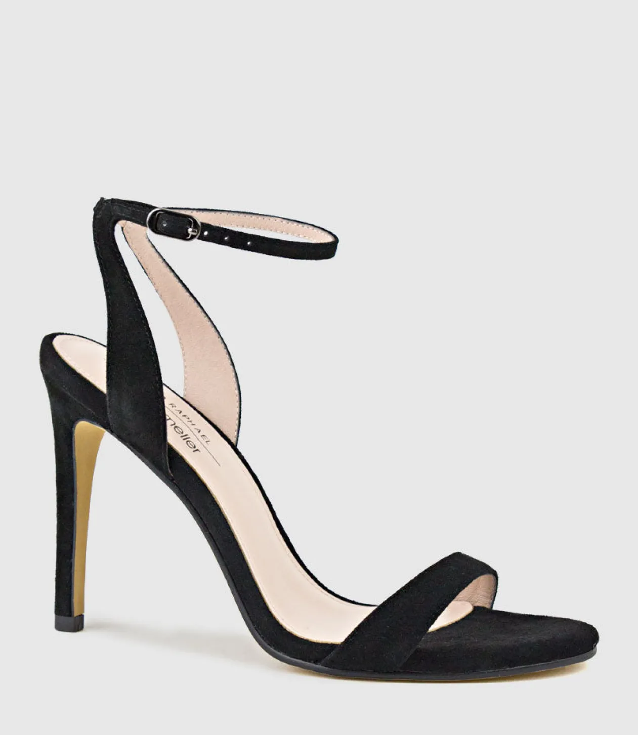 Wisp100 Single Strap Sandal In Black Suede