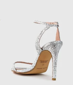 Wisp100 Single Strap Sandal In Silver Sparkle