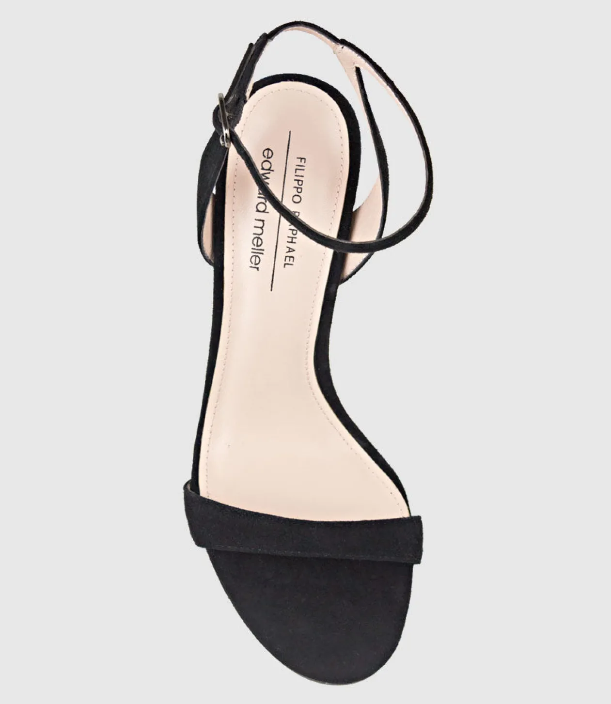 Wisp100 Single Strap Sandal In Black Suede
