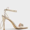 Wisteria100 Ankle Tie Sandal In Rosegold