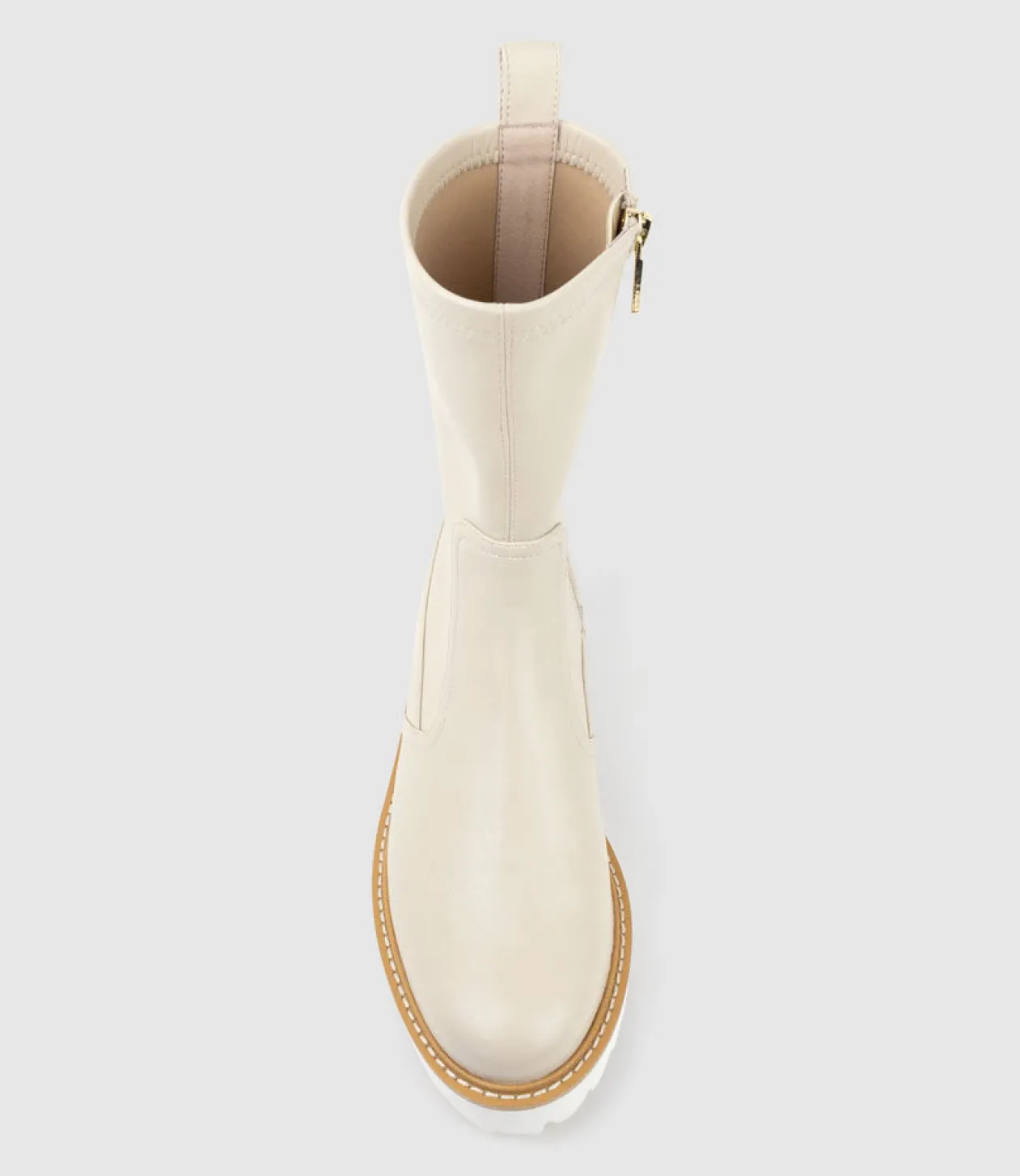 Worsley Stretch Ankle Boot On Unit In Beige