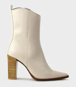 Xena Western Ankle Boot In Ivory
