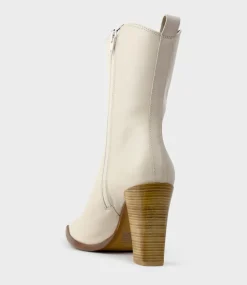 Xena Western Ankle Boot In Ivory
