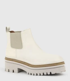 Yael Lug Sole Boot In Offwhite