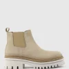 Yael Lug Sole Boot In Sand Suede