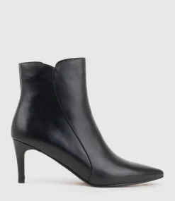 Zaid75 Pointed Ankle Boot In Black Calf