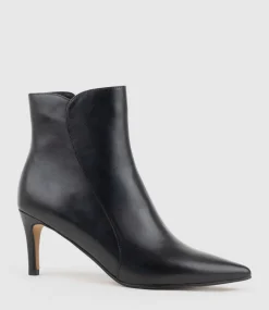 Zaid75 Pointed Ankle Boot In Black Calf
