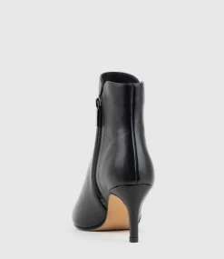 Zaid75 Pointed Ankle Boot In Black Calf