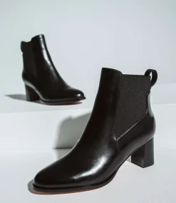 Zappa60 Block Heel Elastic Back Boot In Black