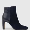 Zara85 Half And Half Ankle Boot In Navy