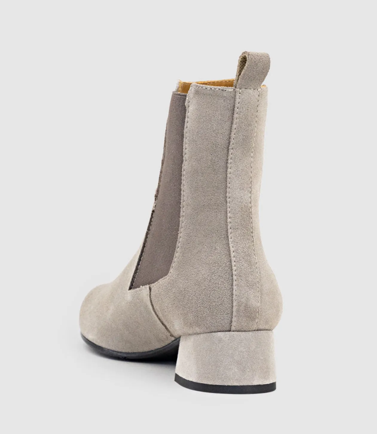 Zebe35 Pointed Ankle Boot With Gusset In Taupe Suede
