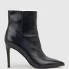 Zelia100 Stiletto Ankle Boot In Black Baby Calf