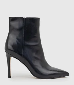 Zelia100 Stiletto Ankle Boot In Black Baby Calf