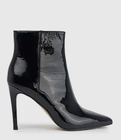 Zelia100 Stiletto Ankle Boot In Black Patent