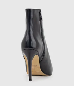 Zelia100 Stiletto Ankle Boot In Black Baby Calf