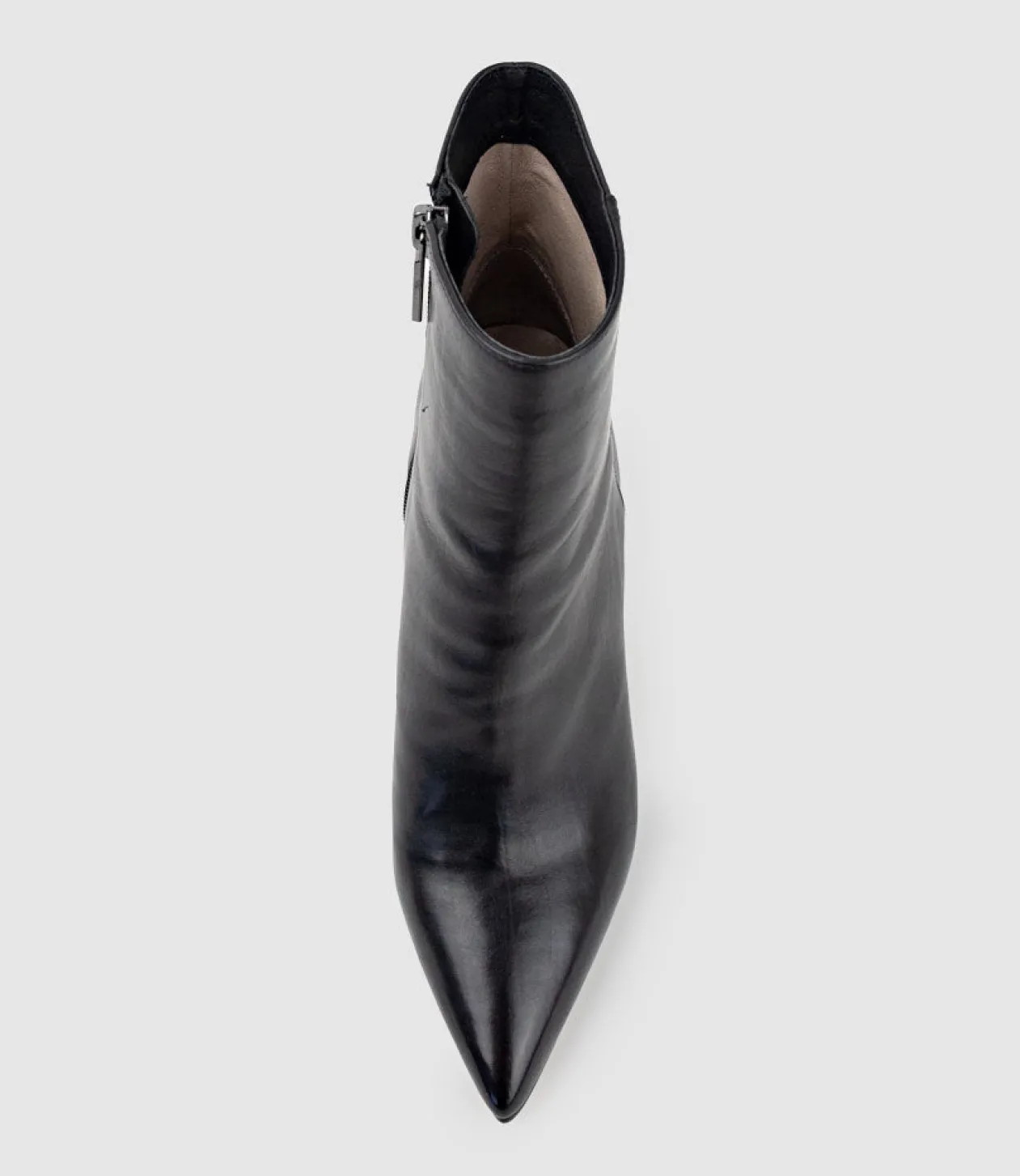 Zelia100 Stiletto Ankle Boot In Black Baby Calf