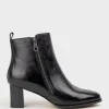 Zen60 Block Heel Two Zip Boot In Black