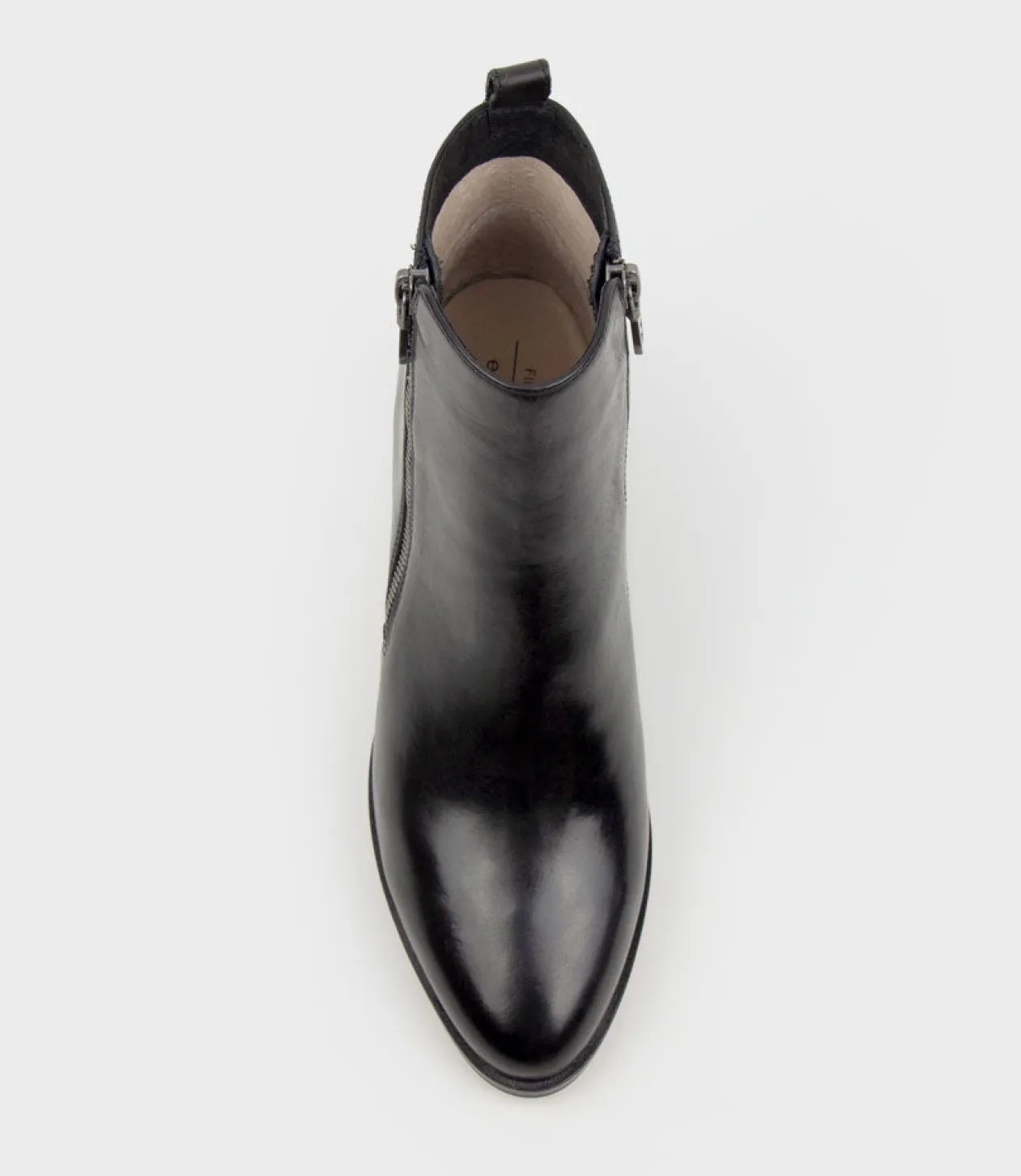 Zen60 Block Heel Two Zip Boot In Black