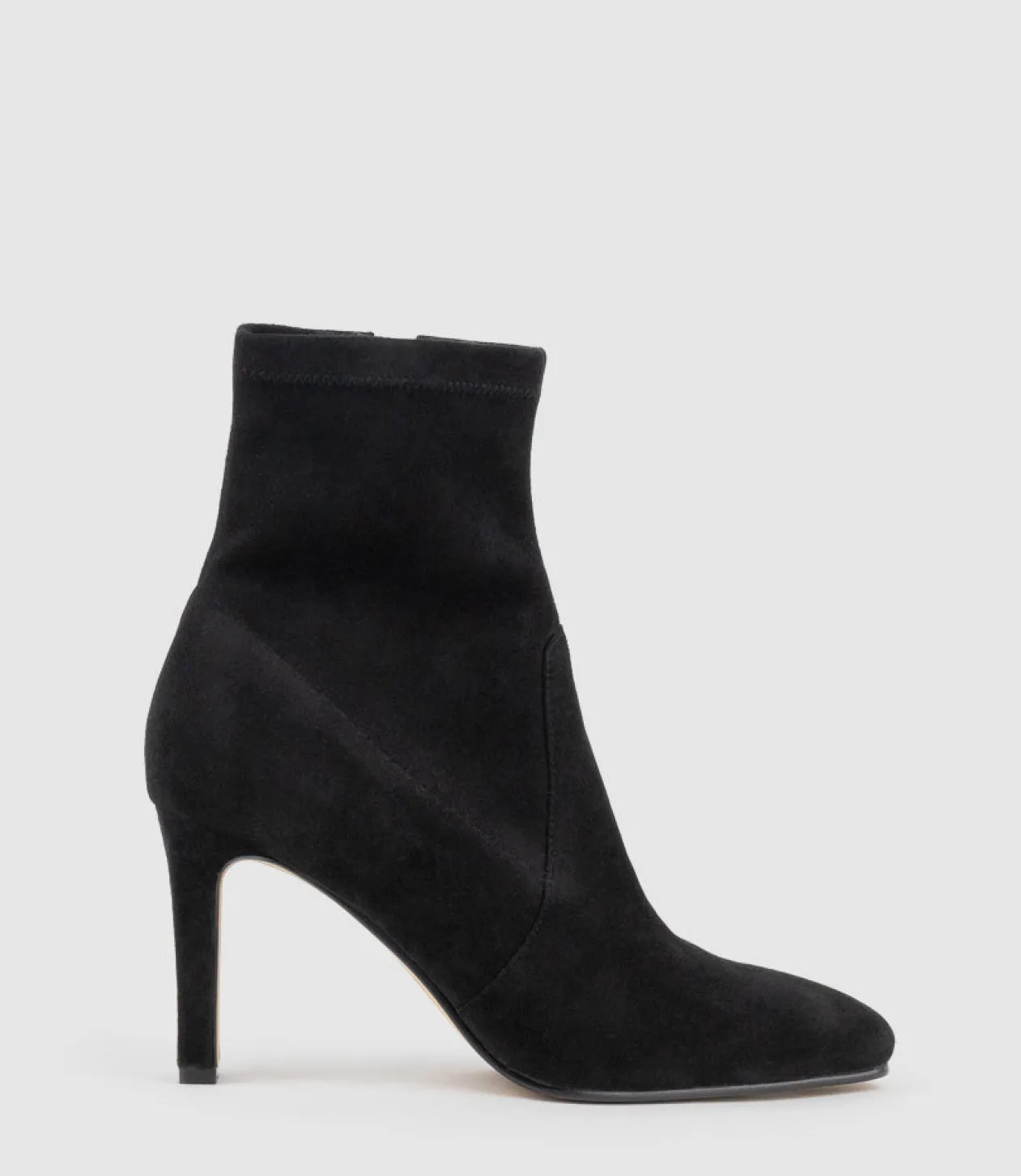 Zenas85 Square Toe Ankle Boot In Black Suede