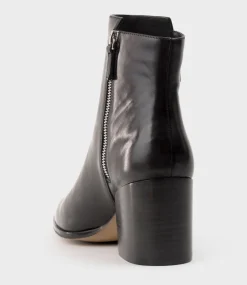 Zenos75 Twin Zip Ankle Boot In Black