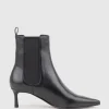 Ziria55 Pointed Boot With Gusset In Black Calf