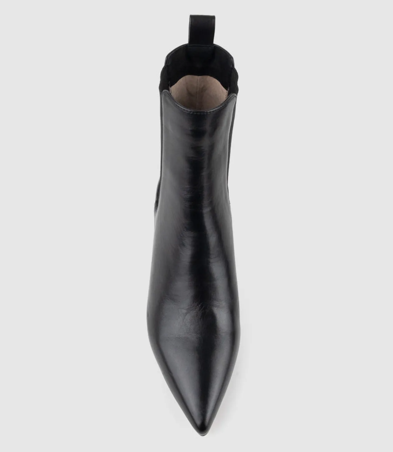 Ziria55 Pointed Boot With Gusset In Black Calf