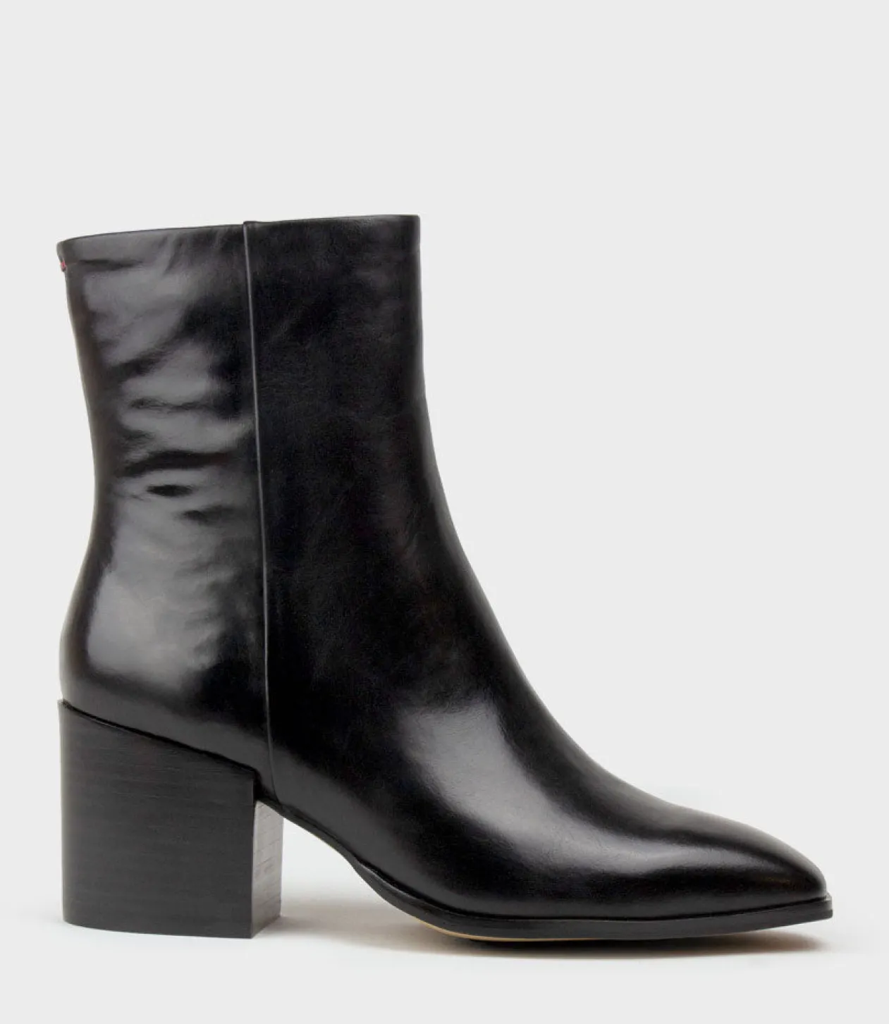 Ziya75 Block Heel Ankle Boot In Black