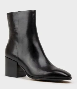 Ziya75 Block Heel Ankle Boot In Black