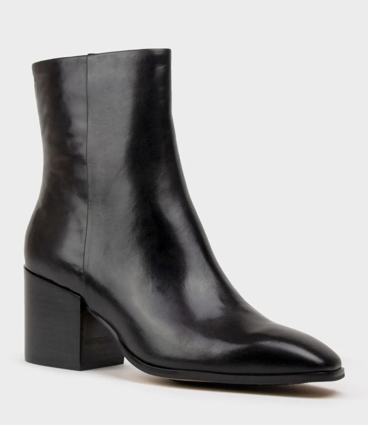 Ziya75 Block Heel Ankle Boot In Black