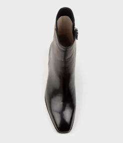 Ziya75 Block Heel Ankle Boot In Black