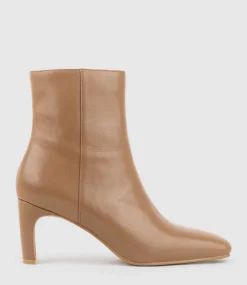 Zuno70 Square Toe Ankle Boot In Tan Calf