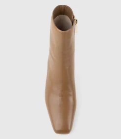 Zuno70 Square Toe Ankle Boot In Tan Calf