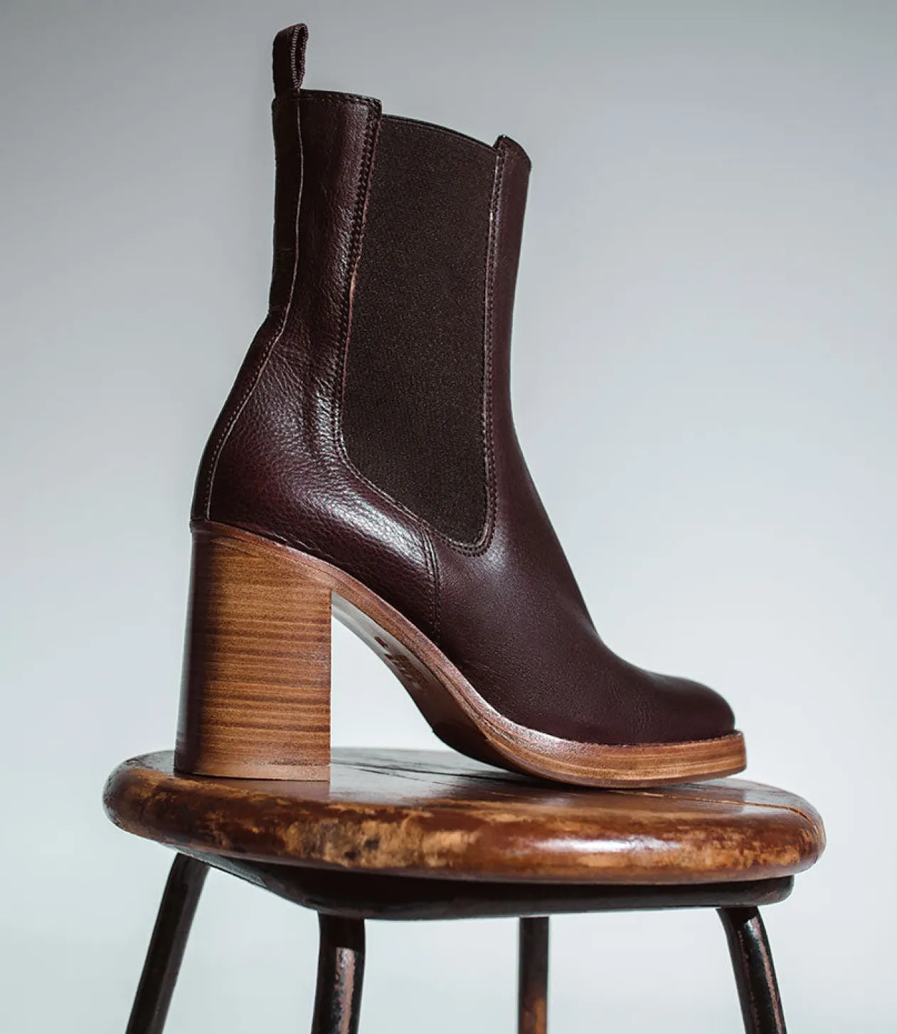 Zurra Block Heel Chukka Boot In Brown